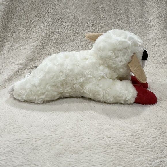 Aurora Lambchop 12” Beanbag Plush Sheep Tags Stuffed Animal Toy - Picture 4 of 6